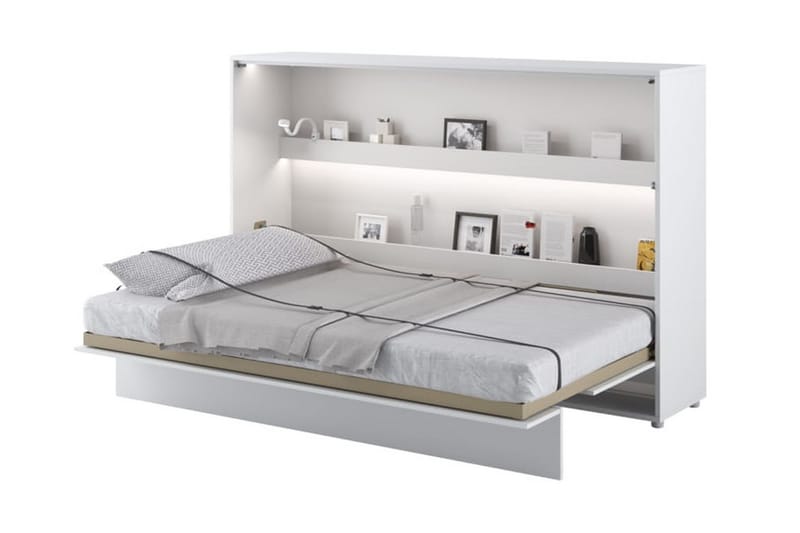 Skapseng 120x200 cm Horisontal Hvit - Bed Concept - Møbler - Senger - Gjesteseng & ekstraseng - Skapseng