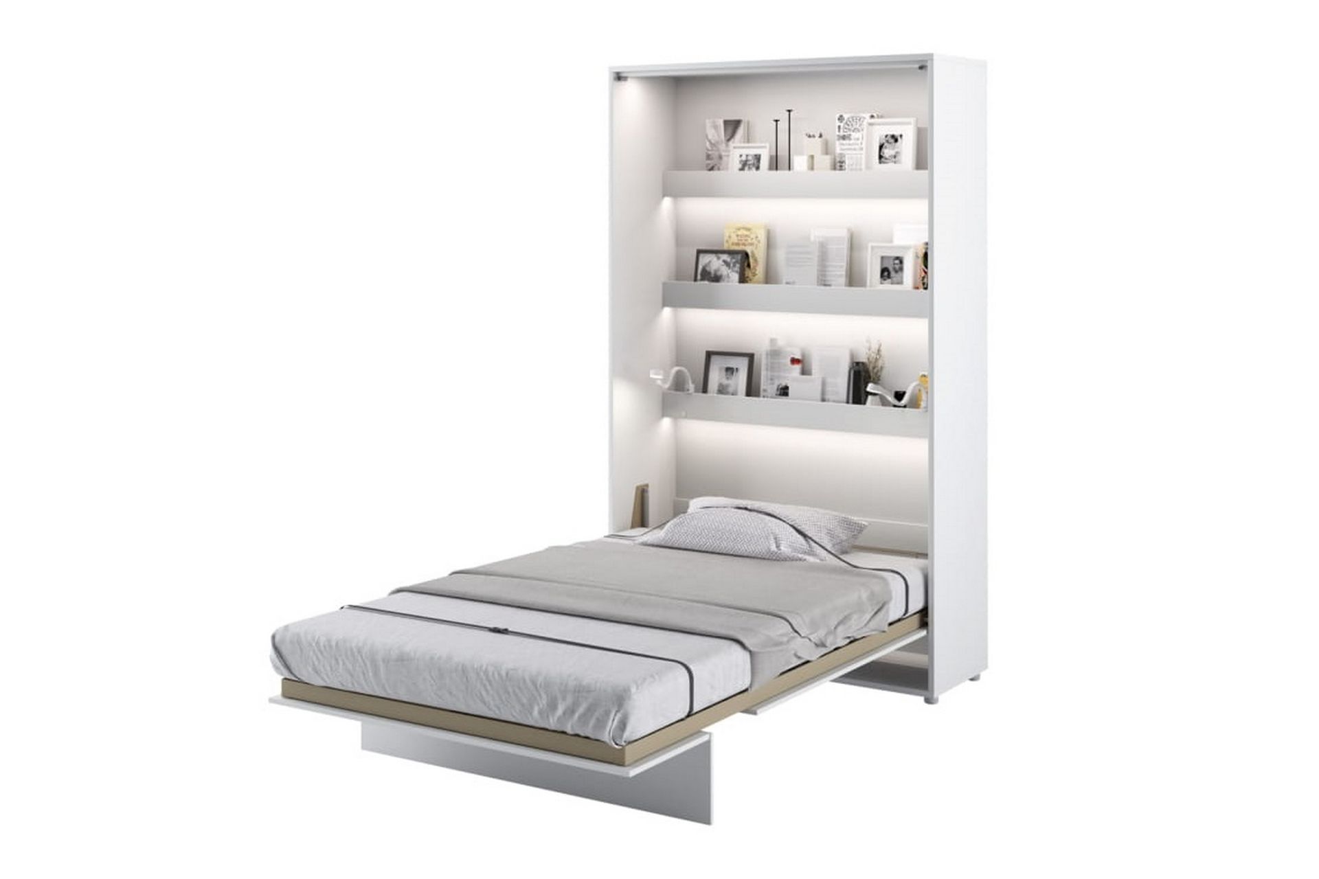 Skapseng 120x200 cm Vertikal Hvit - Bed Concept - Møbler - Senger - Gjesteseng & ekstraseng - Skapseng