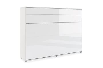 Skapseng 140x200 cm Horisontal Hvit Høyglans - Bed Concept - Møbler - Senger - Gjesteseng & ekstraseng - Skapseng