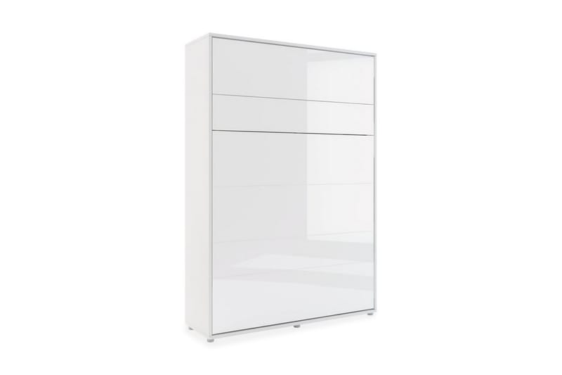 Skapseng 140x200 cm Vertikal Hvit Høyglans - Bed Concept - Møbler - Senger - Gjesteseng & ekstraseng - Skapseng