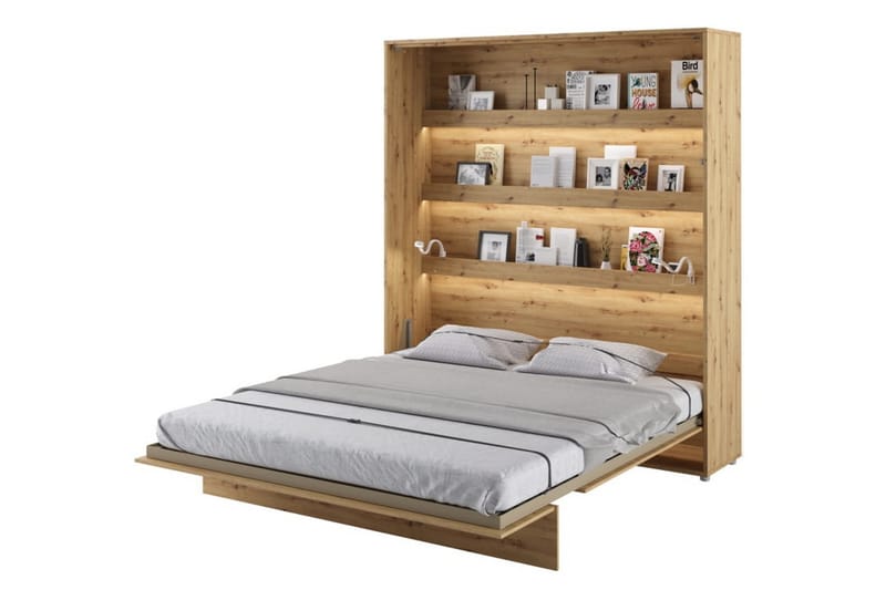Skapseng 180x200 cm Eik - Bed Concept - Møbler - Senger - Gjesteseng & ekstraseng - Skapseng