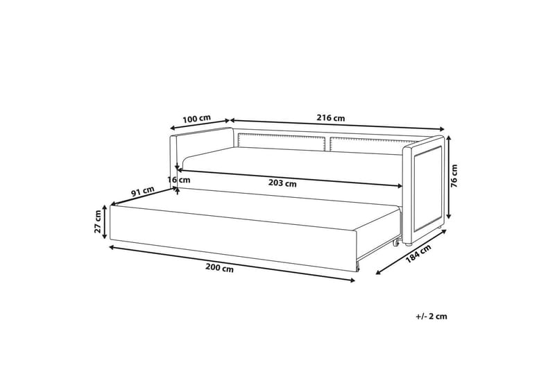 Uttrekkbar seng Mimizan - Møbler - Senger - Gjesteseng & ekstraseng - Uttrekkbar seng