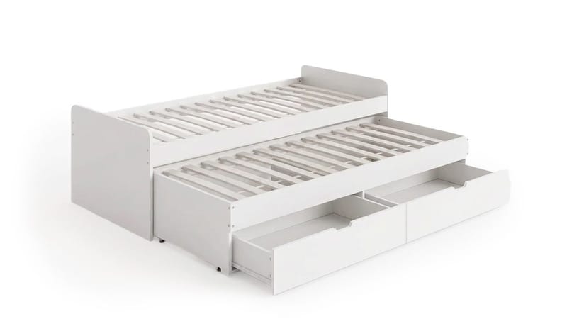 Granvik Sengeramme 90x200 cm uttrekkbar med ekstraseng og oppbevaring – uten madrass - Møbler - Senger - Sengeramme & sengestamme