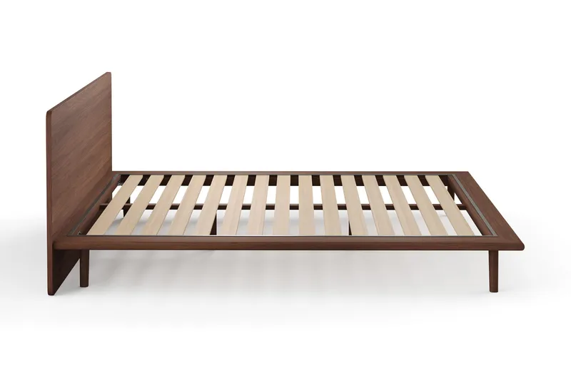 Gryning sengeramme med gavl 180x200 cm uten madrass - Valnøtt - Møbler - Senger - Sengeramme & sengestamme
