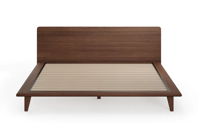 Gryning sengeramme med gavl 180x200 cm uten madrass, Valnøtt
