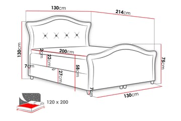 Hestra Lux Sengpakke Kontinentalseng 120x200 cm - Grønn - Møbler - Senger - Komplett sengepakke