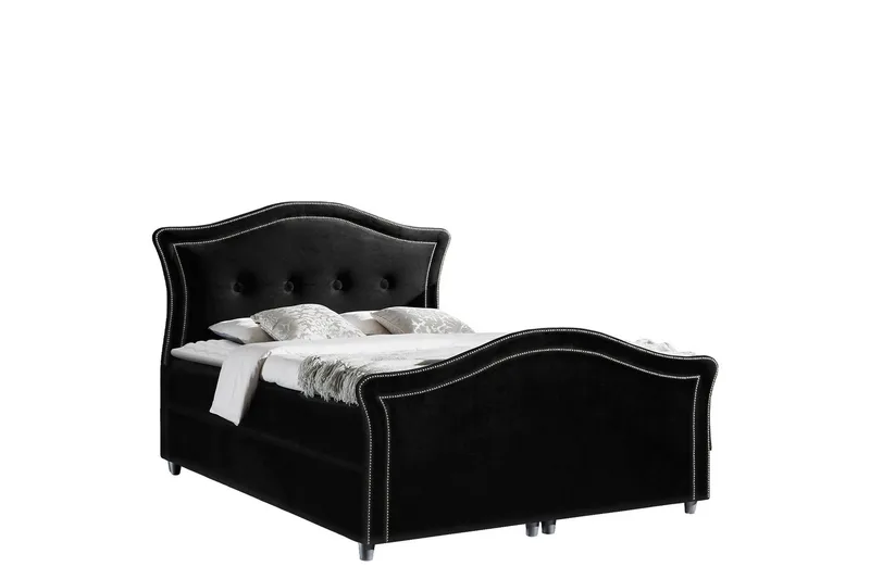 Hestra Lux Sengpakke Kontinentalseng 120x200 cm - Svart - Møbler - Senger - Komplett sengepakke