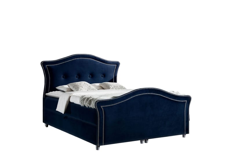 Hestra Lux Sengpakke Kontinentalseng 140x200 cm - Blå - Møbler - Senger - Komplett sengepakke