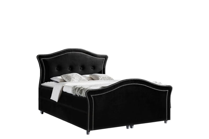 Hestra Lux Sengpakke Kontinentalseng 180x200 cm - Svart - Møbler - Senger - Komplett sengepakke