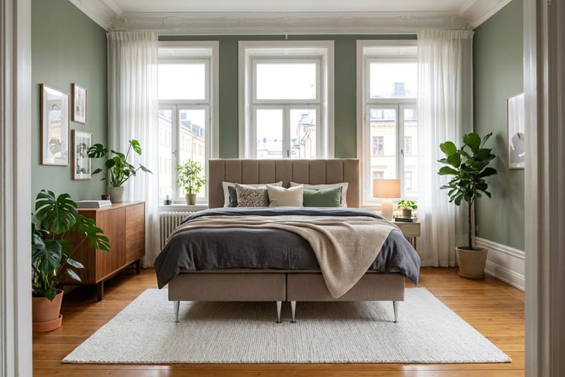 Hilton High komplett sengepakke 160x200 cm - Brun - Møbler - Senger - Kontinentalsenger