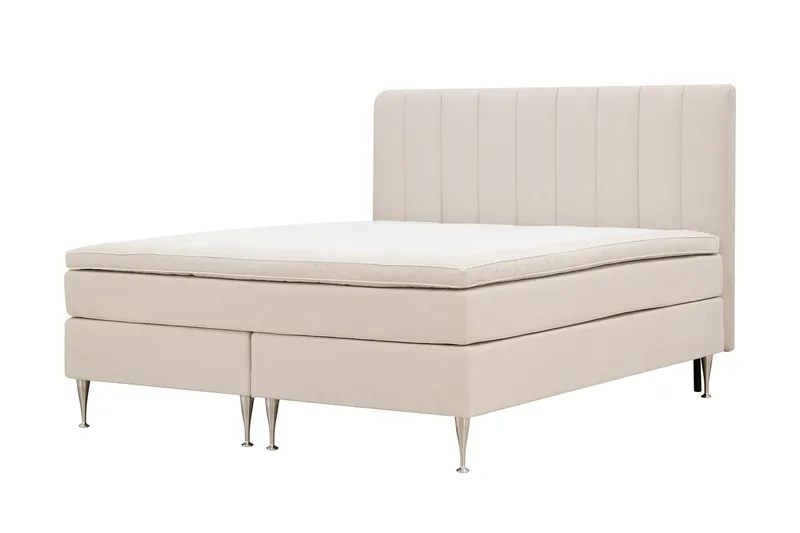 Hilton High Komplett Sengpakke 160x200 cm - Lys beige - Møbler - Senger - Kontinentalsenger