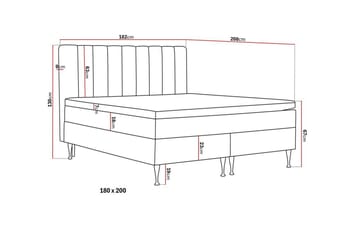Hilton High Komplett Sengpakke 180x200 cm - Antrasitt - Møbler - Senger - Komplett sengepakke