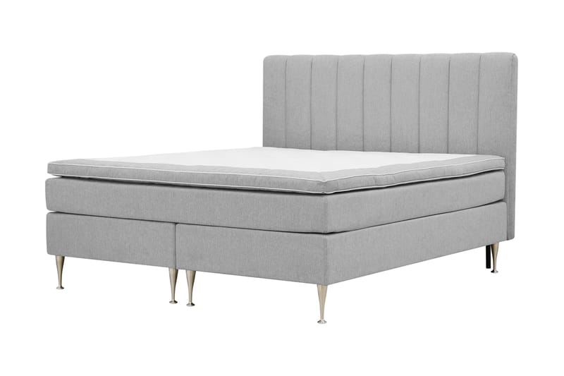 Hilton High Komplett Sengpakke 180x200 cm - Grå - Møbler - Senger - Komplett sengepakke