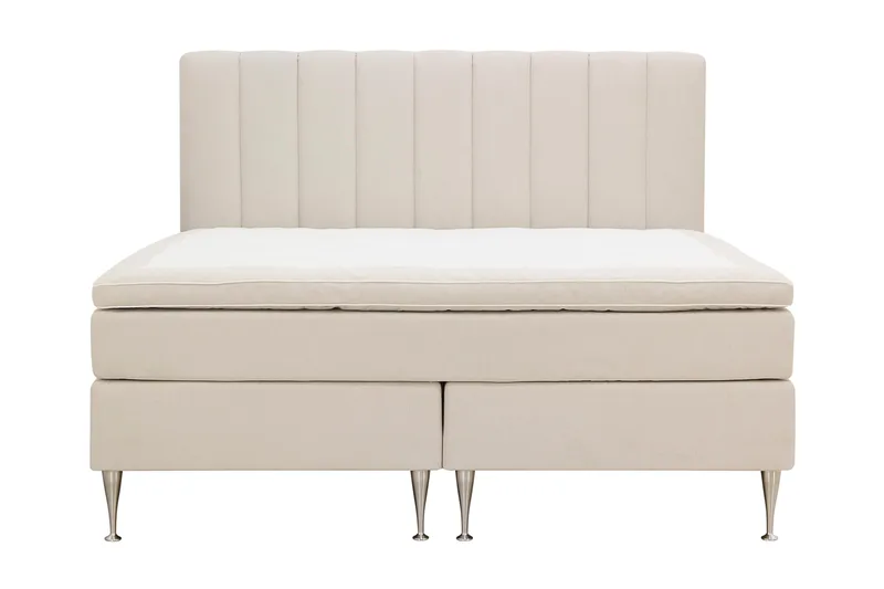 Hilton High Komplett Sengpakke 180x200 cm - Lys beige - Møbler - Senger - Kontinentalsenger