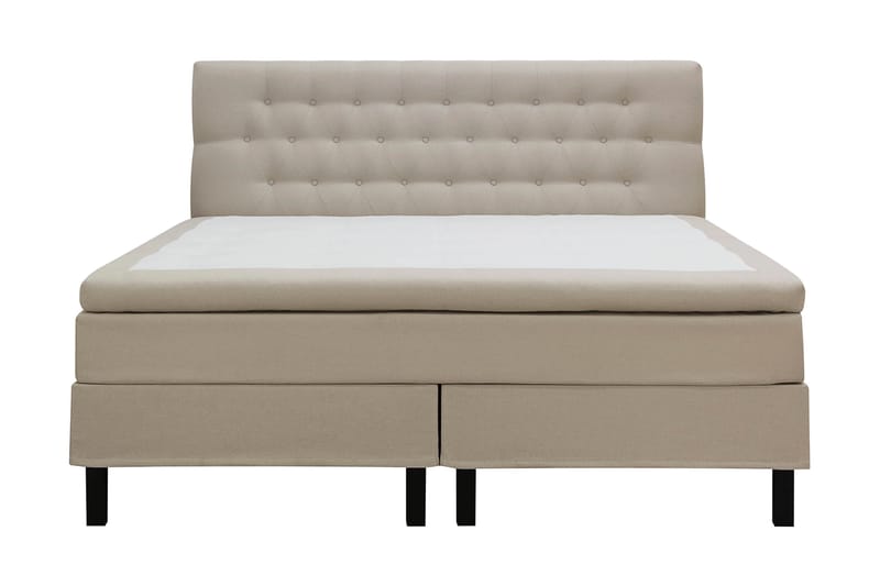 Hilton Komplett Sengpakke 160x200 cm Kontinentalseng med diamant sengegavl - Beige - Møbler - Senger - Komplett sengepakke