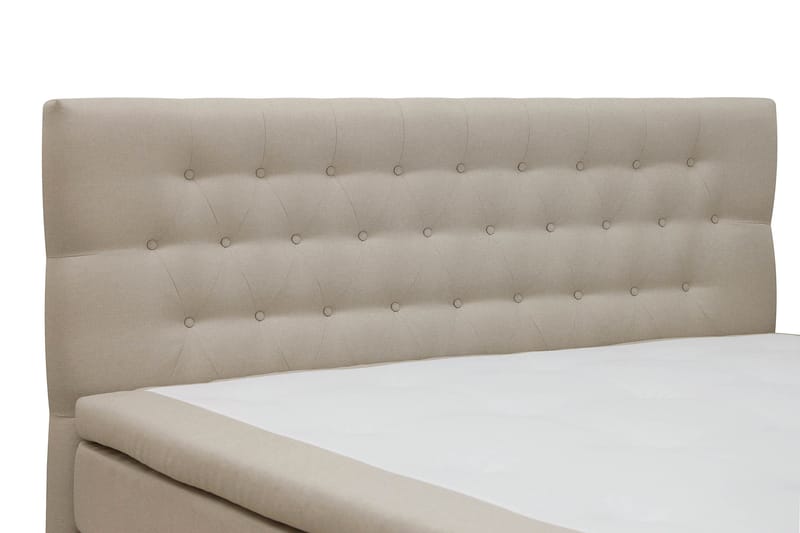 Hilton Komplett Sengpakke 160x200 cm Kontinentalseng med diamant sengegavl - Beige - Møbler - Senger - Komplett sengepakke