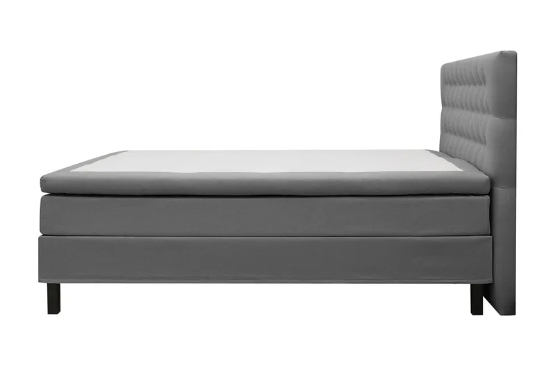 Hilton Komplett Sengpakke 160x200 cm Kontinentalseng med diamant sengegavl - Grå - Møbler - Senger - Kontinentalsenger