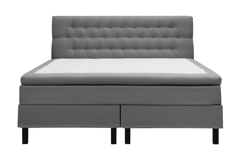 Hilton Komplett Sengpakke 160x200 cm Kontinentalseng med diamant sengegavl - Grå - Møbler - Senger - Komplett sengepakke