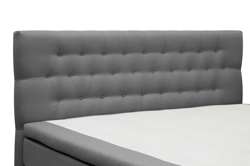 Hilton Komplett Sengpakke 160x200 cm Kontinentalseng med diamant sengegavl - Grå - Møbler - Senger - Komplett sengepakke