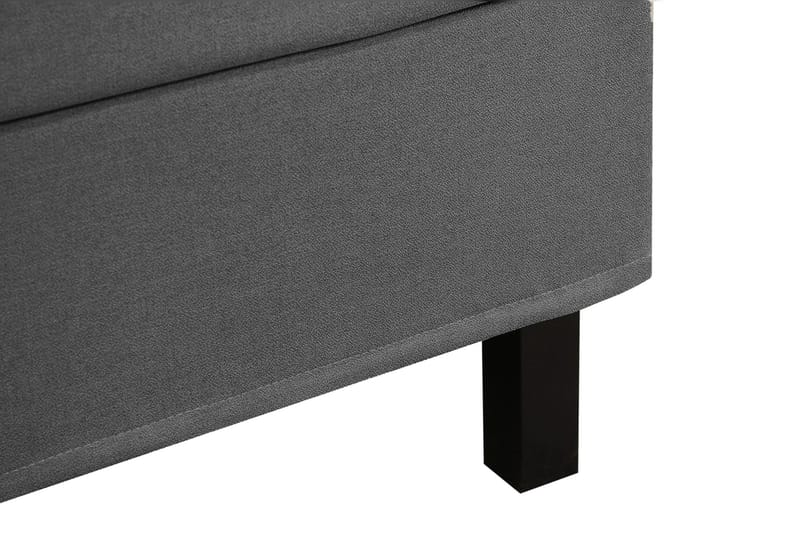Hilton Komplett Sengpakke 160x200 cm Kontinentalseng med diamant sengegavl - Grå - Møbler - Senger - Komplett sengepakke