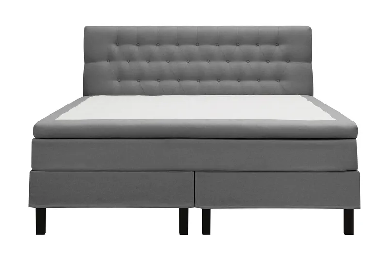 Hilton Komplett Sengpakke 160x200 cm Kontinentalseng med diamant sengegavl - Grå - Møbler - Senger - Kontinentalsenger