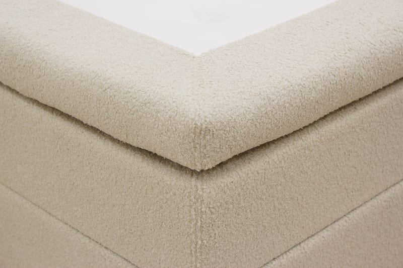 Hilton Komplett Sengpakke 160x200 cm Kontinentalseng med rutet sengegavl - Beige - Møbler - Senger - Komplett sengepakke