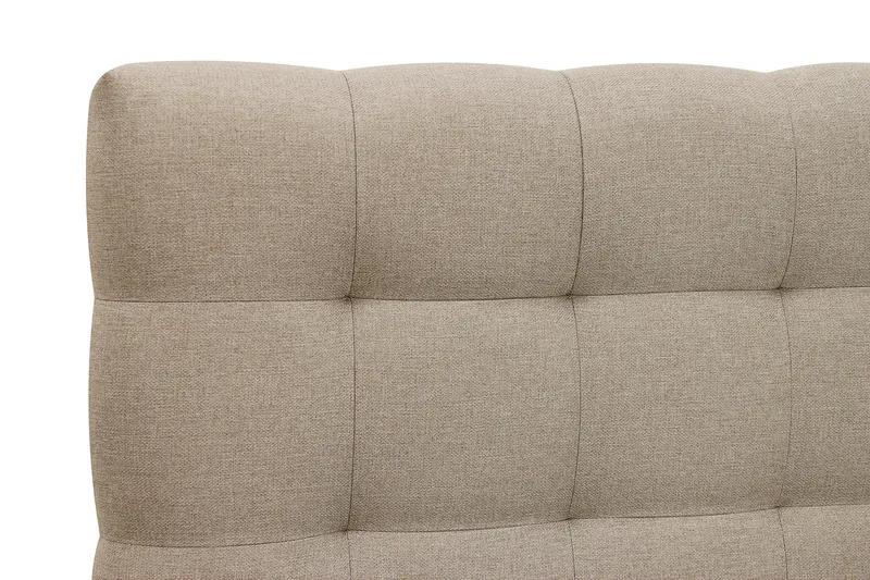 Hilton Komplett Sengpakke 160x200 cm Kontinentalseng med rutet sengegavl - Beige - Møbler - Senger - Kontinentalsenger