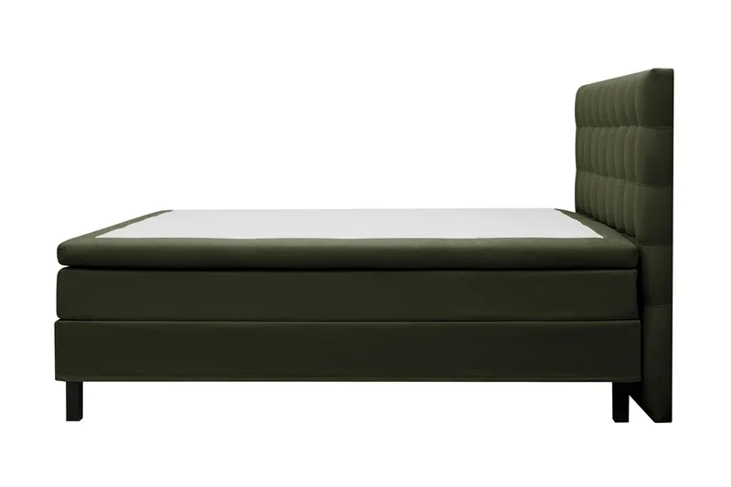 Hilton Komplett Sengpakke 160x200 cm Kontinentalseng med rutet sengegavl - Grön - Møbler - Senger - Kontinentalsenger
