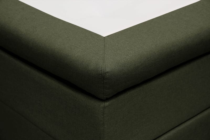 Hilton Komplett Sengpakke 160x200 cm Kontinentalseng med rutet sengegavl - Grön - Møbler - Senger - Komplett sengepakke