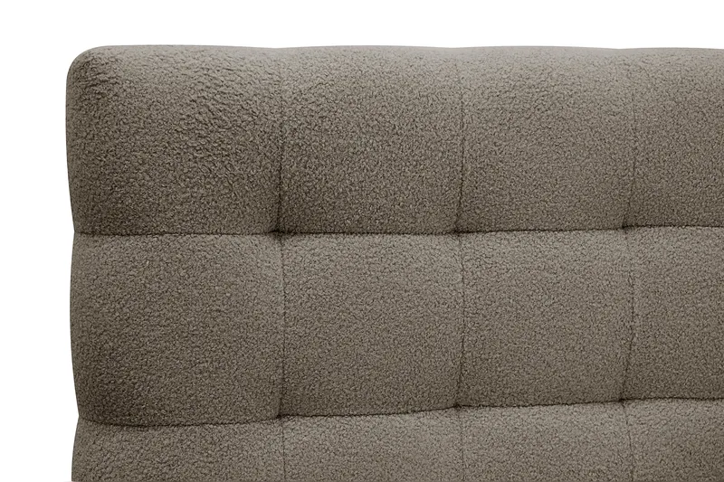 Hilton Komplett Sengpakke 160x200 cm Kontinentalseng med rutet sengegavl i teddy - Brun / Teddy - Møbler - Senger - Kontinentalsenger