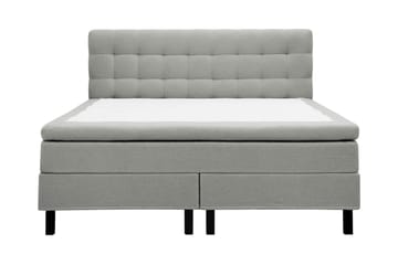 Hilton Komplett Sengpakke 160x200 cm Kontinentalseng med rutet sengegavl i teddy