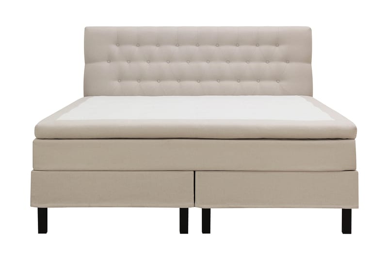 Hilton Komplett Sengpakke 180x200 cm Kontinentalseng med diamant sengegavl - Beige - Møbler - Senger - Komplett sengepakke