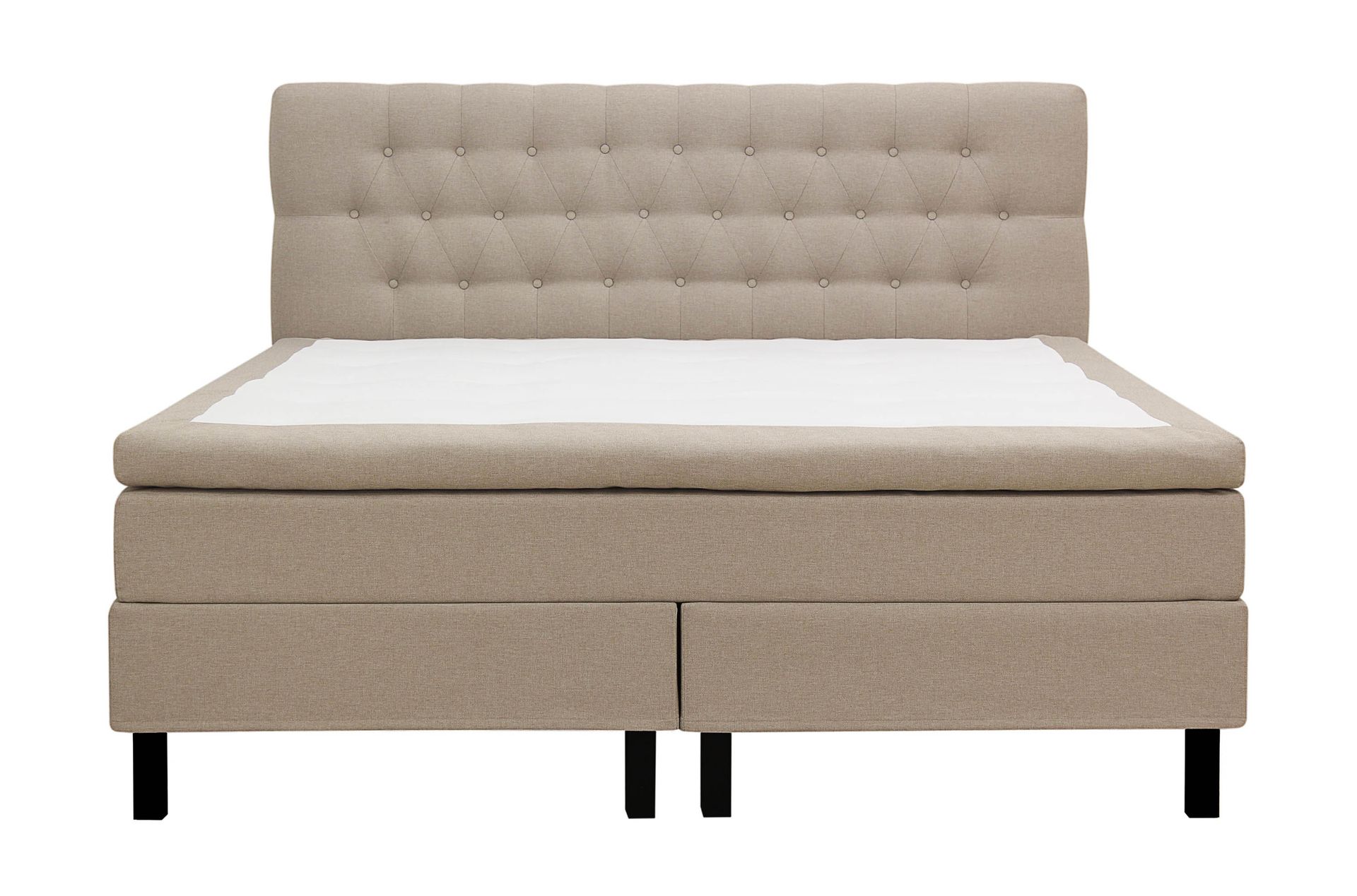 Hilton Komplett Sengpakke 180x200 cm Kontinentalseng med diamant sengegavl - Beige - Møbler - Senger - Komplett sengepakke