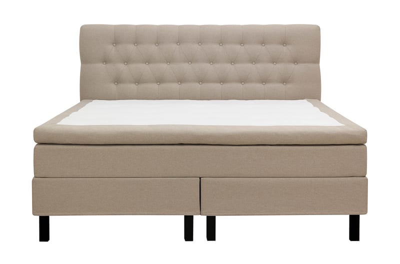 Hilton Komplett Sengpakke 180x200 cm Kontinentalseng med diamant sengegavl - Beige - Møbler - Senger - Komplett sengepakke