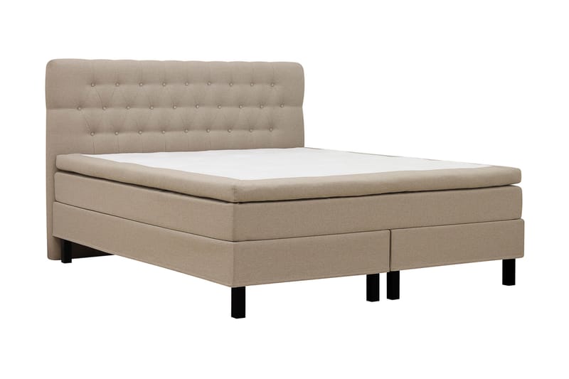 Hilton Komplett Sengpakke 180x200 cm Kontinentalseng med diamant sengegavl - Beige - Møbler - Senger - Komplett sengepakke