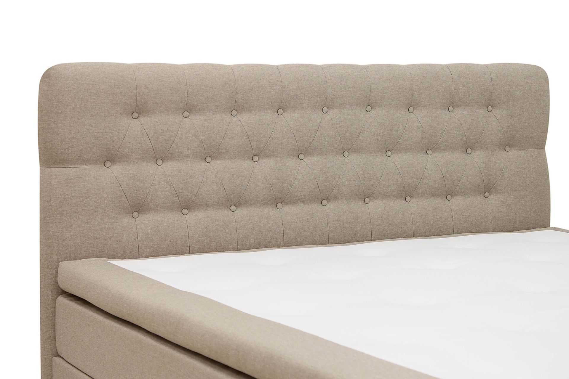Hilton Komplett Sengpakke 180x200 cm Kontinentalseng med diamant sengegavl - Beige - Møbler - Senger - Komplett sengepakke