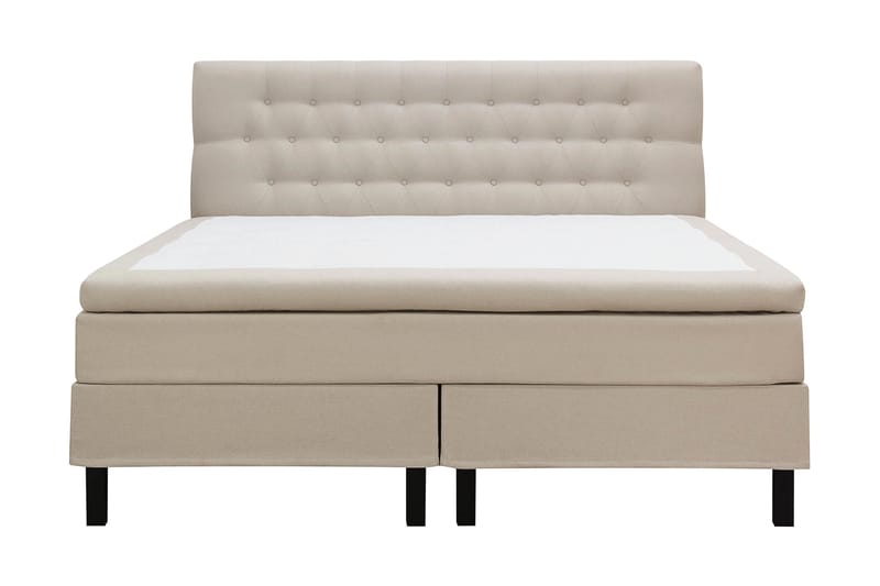 Hilton Komplett Sengpakke 180x200 cm Kontinentalseng med diamant sengegavl - Beige - Møbler - Senger - Komplett sengepakke