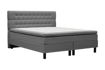 Hilton Komplett Sengpakke 180x200 cm Kontinentalseng med diamant sengegavl - Grå - Møbler - Senger - Komplett sengepakke