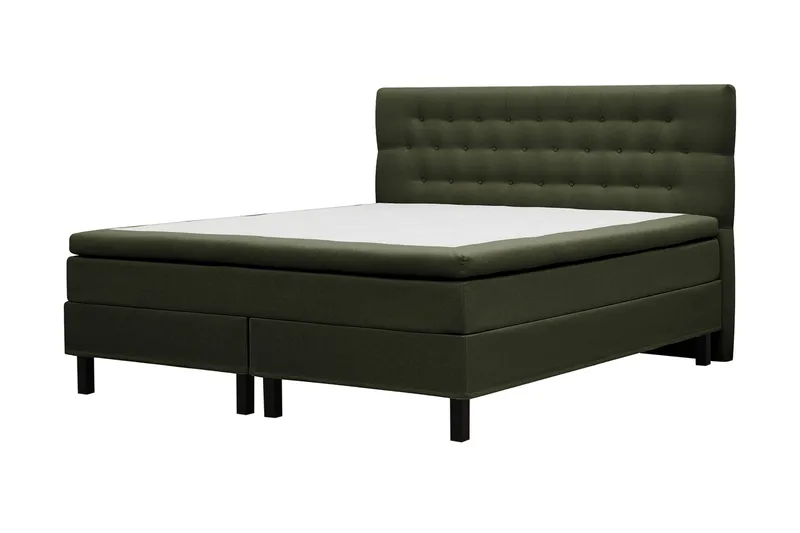 Hilton Komplett Sengpakke 180x200 cm Kontinentalseng med diamant sengegavl - Grön - Møbler - Senger - Kontinentalsenger