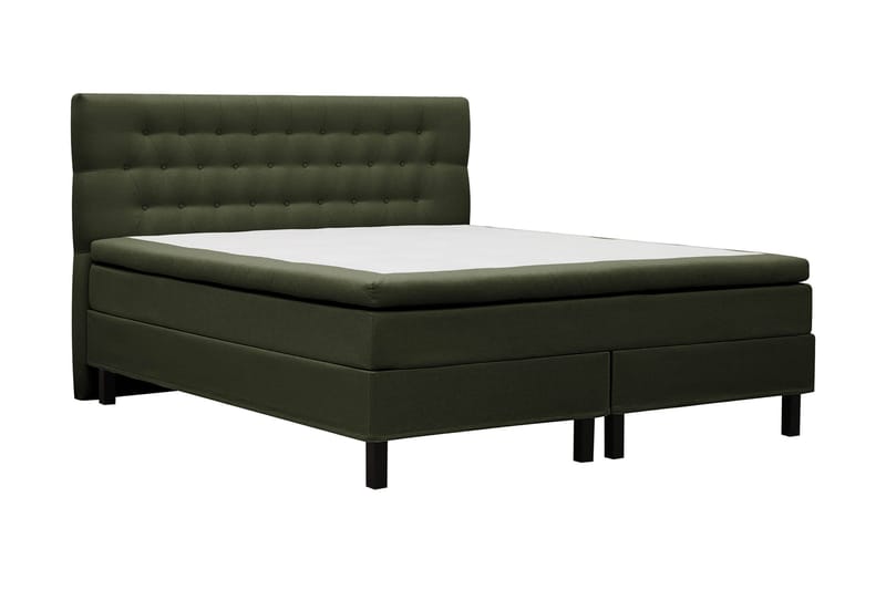 Hilton Komplett Sengpakke 180x200 cm Kontinentalseng med diamant sengegavl - Grön - Møbler - Senger - Komplett sengepakke
