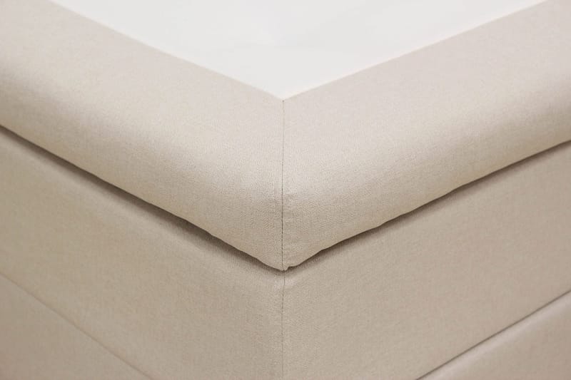 Hilton Komplett Sengpakke 180x200 cm Kontinentalseng med rutet sengegavl - Beige - Møbler - Senger - Kontinentalsenger