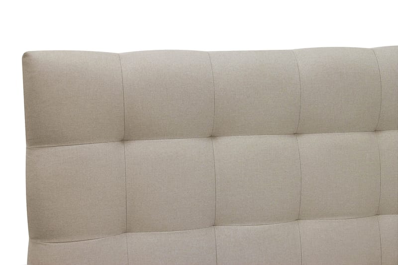 Hilton Komplett Sengpakke 180x200 cm Kontinentalseng med rutet sengegavl - Beige - Møbler - Senger - Komplett sengepakke