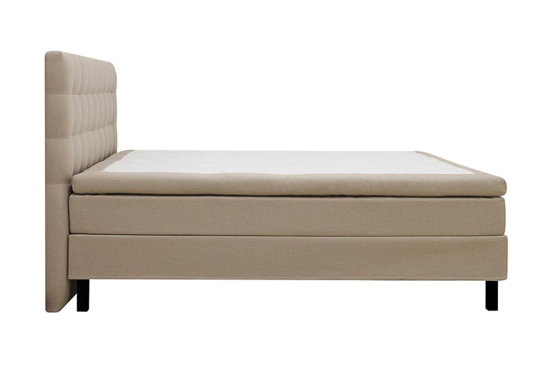 Hilton Komplett Sengpakke 180x200 cm Kontinentalseng med rutet sengegavl - Beige - Møbler - Senger - Komplett sengepakke