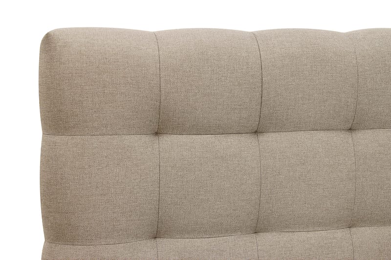 Hilton Komplett Sengpakke 180x200 cm Kontinentalseng med rutet sengegavl - Beige - Møbler - Senger - Kontinentalsenger