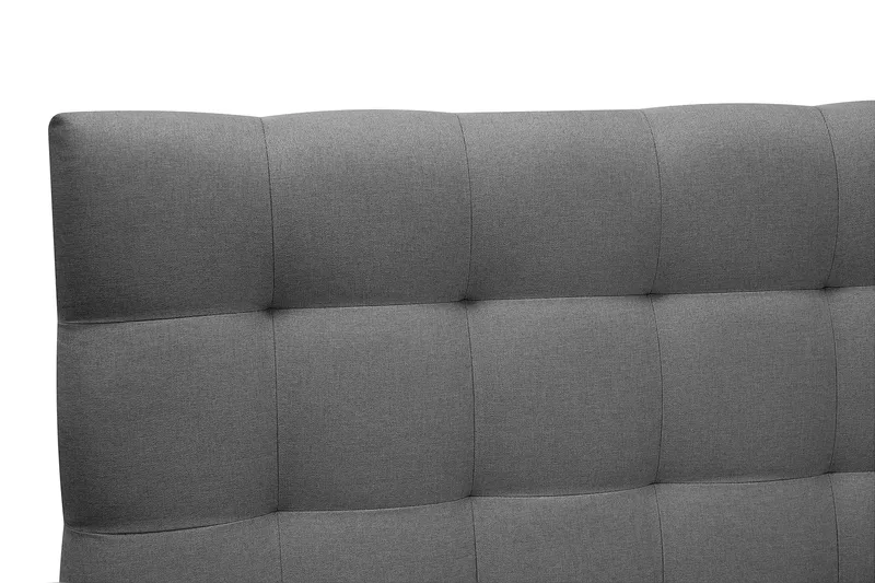 Hilton Komplett Sengpakke 180x200 cm Kontinentalseng med rutet sengegavl - Grå - Møbler - Senger - Kontinentalsenger