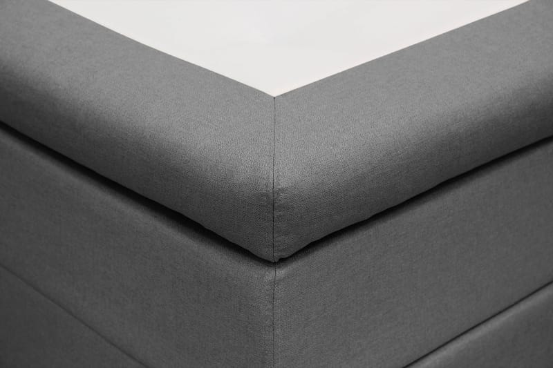Hilton Komplett Sengpakke 180x200 cm Kontinentalseng med rutet sengegavl - Grå - Møbler - Senger - Komplett sengepakke