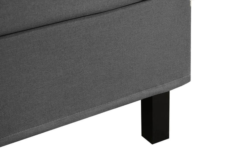 Hilton Komplett Sengpakke 180x200 cm Kontinentalseng med rutet sengegavl - Grå - Møbler - Senger - Komplett sengepakke