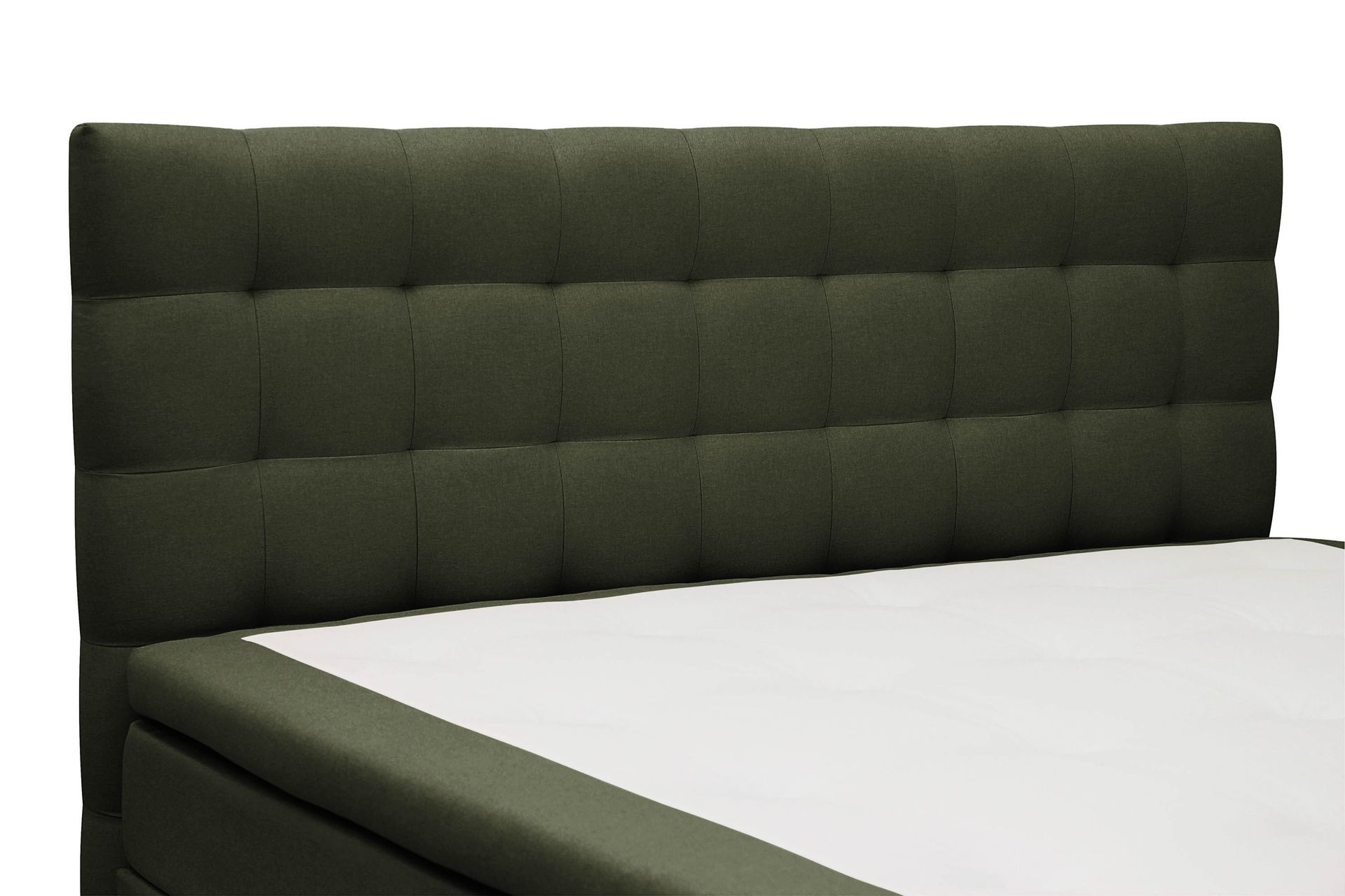 Hilton Komplett Sengpakke 180x200 cm Kontinentalseng med rutet sengegavl - Grön - Møbler - Senger - Komplett sengepakke