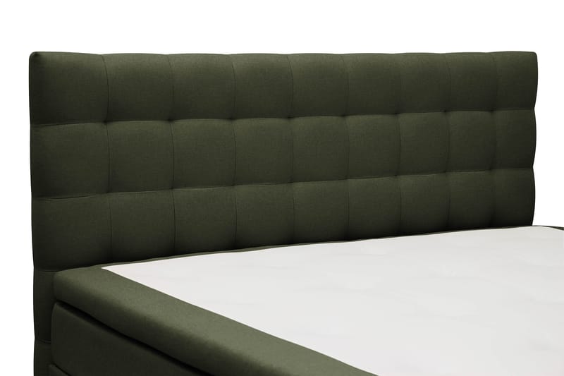 Hilton Komplett Sengpakke 180x200 cm Kontinentalseng med rutet sengegavl - Grön - Møbler - Senger - Komplett sengepakke