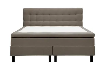 Hilton Komplett Sengpakke 180x200 cm Kontinentalseng med rutet sengegavl i teddy